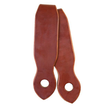 Single-Ply Harness Leather Slobber Straps - Chestnut